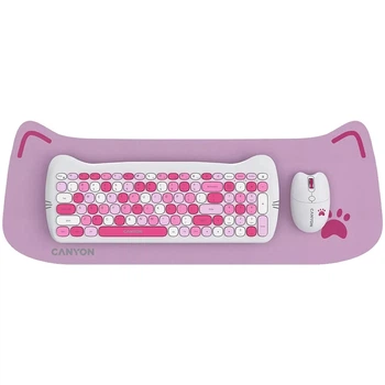 Комплект Canyon HSET-W6 Kitty Edition Wireless UA Pink (CNS-HSETW6PK)