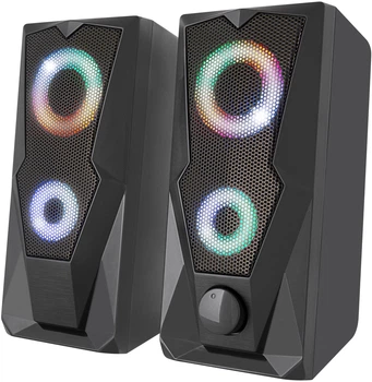 Акустична система YENKEE YSP 2003RGB USB Speaker PC 2.0 з підсвіткою Чорна (45015339)