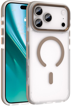 Etui plecki Etteri Icy Mag do Apple iPhone 17 Pro Gold/Transparent (5907504560779)