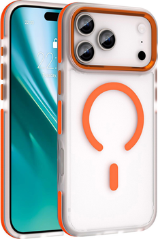 Etui plecki Etteri Icy Mag do Apple iPhone 17 Pro Orange/Transparent (5907504560809)