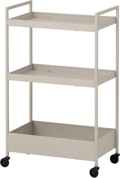 Wózek Ikea Nissafors na kółkach 50.5 x 30 x 83 cm Beżowy (405.858.01)