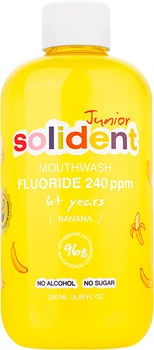 Дитячий ополіскувач для ротової порожнини Solident Junior з фтором 240 ppm Банан 250 мл (4823109705005)
