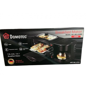 3 в 1 печь, гриль и кофеварка Многофункциональная кухонная машина Domotec MS 5308B