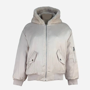 Куртка демісезонна двустороння жіноча Sinsay 6540J-02X XXS/XS Бежева (5904426497794)