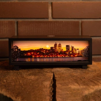Ночник-панорама "Город Днепр", черный (LED, Аккумулятор, USB Type-C)