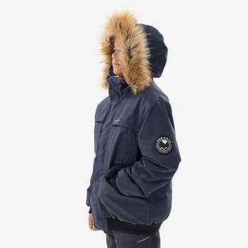 Дитяча куртка для туризму QUECHUA SH100 X-WARM водонепроникна, хакі - 151-160 см