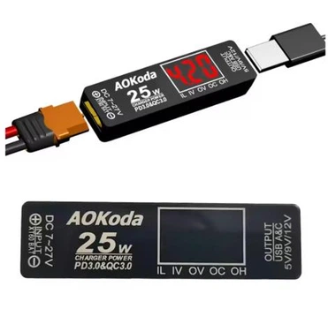 Зарядний пристрій AOKoda XT60 до PD3.0 LiPo акумулятор 2–6S