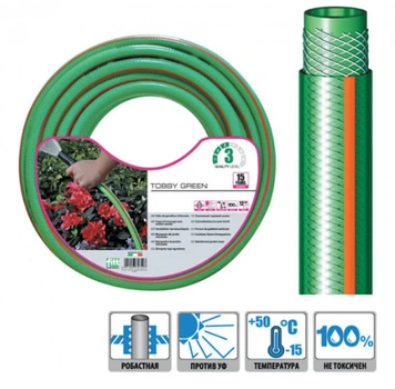 Поливочный шланг TobbyGreen 19мм (3/4"), 50м, Аквапульс