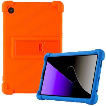 Защитный чехол Deexe Silicone Kickstand для Samsung Galaxy Tab A11 (X130/135) - Orange