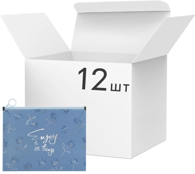 Набор папок на молнии Axent Flower Symphony-3 A5+ Zip-lock 12 шт (1498-46-A)
