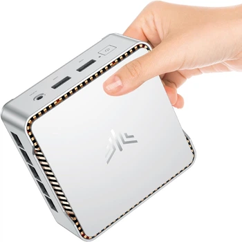Мини ПК NiPoGi GK3PLUS / Intel Alder Lake-N97/ RAM 8GB / SSD 256GB / 1 x HDMI / 1 х LAN / Wi-Fi 6 / Bluetooth / Windows 11 / Серебристый
