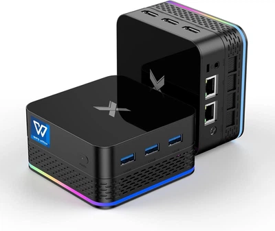 Мини ПК SUKOTOP T9 PLUS / Intel Alder Lake N95 (до 3.4 ГГц) / RAM 12 ГБ LPDDR5 / SSD 512 ГБ / 3 x HDMI / 2 x LAN (RJ45) / Wi-Fi 6 / Bluetooth 4.2 / Windows 11 / Черный
