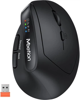 Мышь MeeTion BTM008 Wireless/Bluetooth Black (MT-BTM008-A)