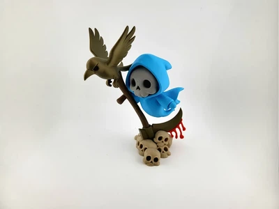 Статуетка Grim Reaper with Raven and Skulls – Halloween Figure