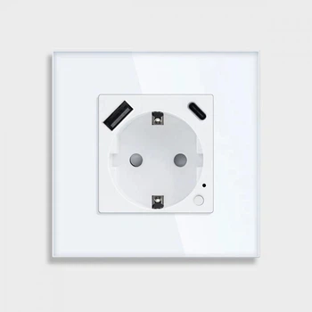 Біла розетка з USB Tuya smart Zigbee