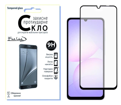 Захисне скло Fine Line Full Glue для Samsung Galaxy A07 (Black)