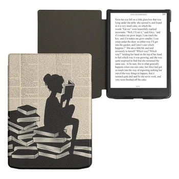 Обложка чехол kwmobile Flip для PocketBook 743K3 InkPad Color 3 Girl and Books