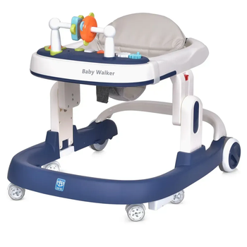 Ходунки дитячі BAMBI Baby Walker M 5032L-4 зі світловими ефектами, шкіряне сидіння Синій