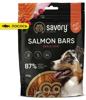 Джеркі для собак Savory Сейворі з лососем 100 г (4820261921106)