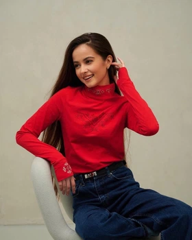 Гольф з вишивкою Trend Геометрія M Червоний (TREGOLGEOCHER)