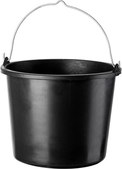 Zestaw wiader budowlanych Kadax Bado czarny 12 l x 5 szt (5902730383772)