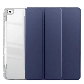 Чохол iPad Air/Air 2/iPad 2017/2018 9.7" TPU Clear Frame Acrylic Pen Slot Smart Case midnight blue