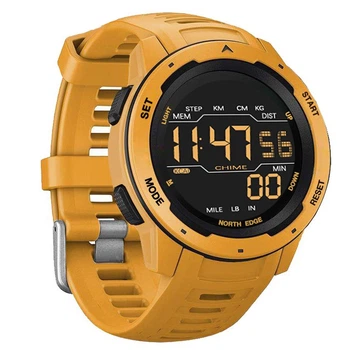 Спортивные часы North Edge MARS, лёгкие, мужские, для активного отдыха, 5BAR Желтый (1009-390-01)