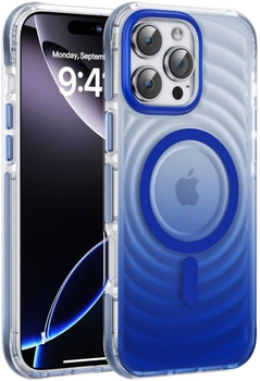 Панель Evelatus EchoWave Clear MagSafe Case для Apple iPhone 16 Blue (EVEAPP16EWCMB)