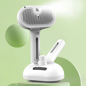 Парова масажна щітка Zmaker для кішок і собак з розпилювачем і масажем, USB, портативна