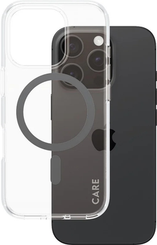 Панель CARE by PanzerGlass Flagship Case Transparent Urban Combat w. Black MagSafe для Apple iPhone 16 Pro (5715685004124)