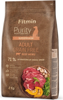 Sucha karma dla psów Fitmin Purity Grain Free Adult Wołowina 2 kg (8595237016044)