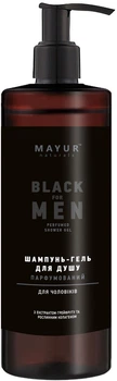 Парфюмированный шампунь-гель для душа Mayur Black for men 3 в 1 натуральный 500 мл (4820230955002)