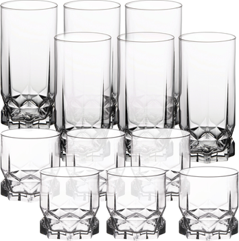 Zestaw szklanek wysokich i niskich Kadax Anzio 325 ml 12 szt (5903699474679)
