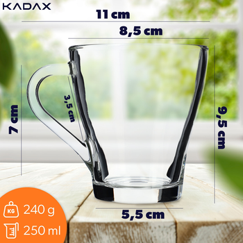 Zestaw kubków Kadax Rollo 250 ml 6 szt (5903699425633)