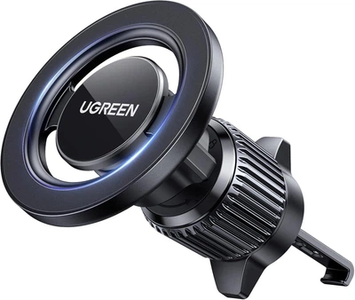 Магнитное крепление для телефона UGREEN LP845 автомобильный держатель Magsafe, не блокирующий вентиляционное отверстие, совместимый с iPhone 17 16 Pro Max 15 14 13 12 серии Xiaomi, Samsung, сильный магнитный держатель Black (45141)