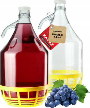 Zestaw gąsiorów Kadax na wino z korkiem 5 l x 2 szt (5903699436660)
