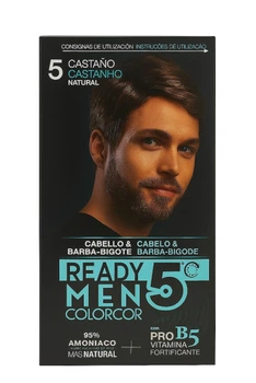 Краска для волос и бороды Deliplus Ready Men Colorcor для природного оттенка тон №5 Натуральный каштан Castaño Natural