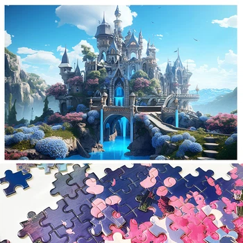 Пазлы Сказочный замок на 1000 элементов размер картины 75х50 см PuzzLesKo