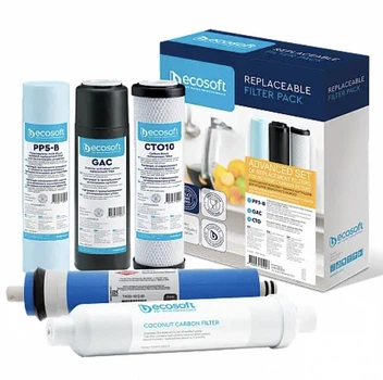 Ecosoft комплект (PP5-GAC-СТО + Постфільтр + Мембрана Fimtec 50g)