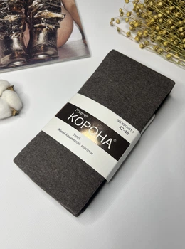 Жіночі теплі кашемірові колготки Корона розмір 48-54 (L-XL) Капучино