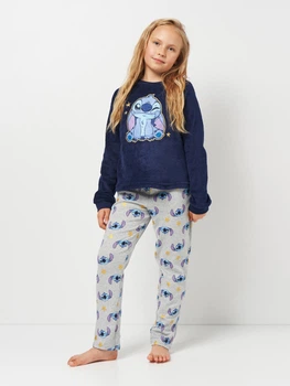 Детская теплая пижама для девочки Disney Lilo & Stitch XH70556_NAVY 104 см Нави (3609088147552)