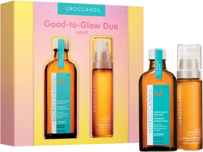 Zestaw kosmetyków pielęgnacyjnych Moroccanoil Good-to-Glow Duo Light Olejek do włosów 100 ml + Serum na noc do ciała 50 ml (7290116977539)