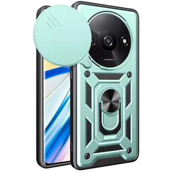 Протиударний броньований чохол із захистом камери для Xiaomi Redmi A3 Armor Case Keysion green
