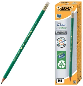 Карандаш простой "BIC" Evolution HB с ластиком, 655, 8803323/924