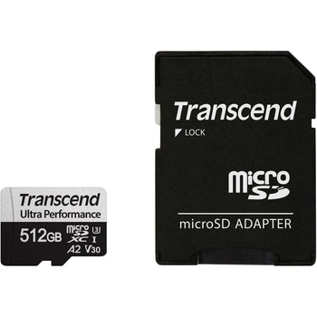 Карта памяти Transcend microSDXC 340S 512GB UHS-I U3 V30 A2 + adapter SD (TS512GUSD340S) [141992]