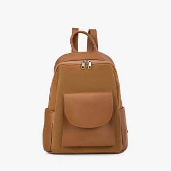 Рюкзак женский замшевый Regina Notte Backpack 4044 Темно-рыжий