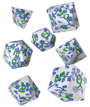 Zestaw kostek do gier planszowych Q-Workshop Full Art: Porcelana (5907699497911)