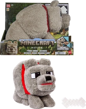 Інтерактивна іграшка Майнкрафт вовк Денніс Minecraft Dennis The Wolf Plush Toy