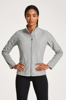 Женская куртка Soft Shell Team 365 TT80W водостойкая на флисе трекинговая спортивная серого цвета размер M