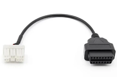 Диагностический переходник Tesla Model S / X с 2012 по 2015 OBD2 12 pin для сканера диагностики к авто Tesla (12 -> 16 pin) Черный